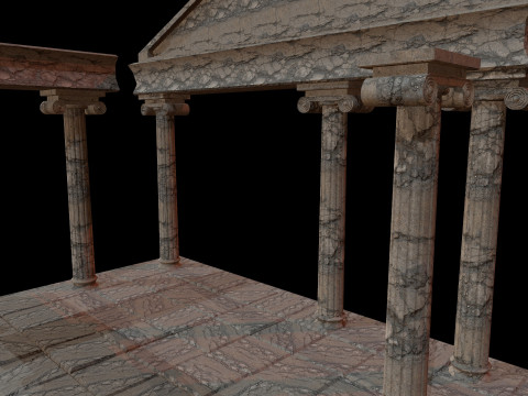 Old Ionic Temple 3D Model