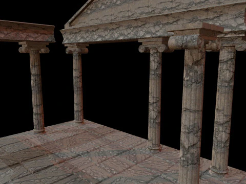 Old Ionic Temple 3D Model