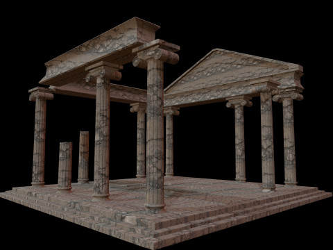 Old Ionic Temple 3D Model