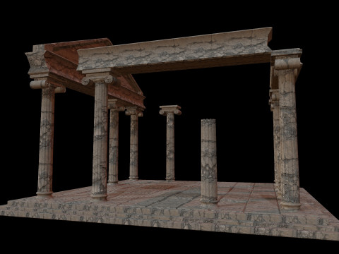 Old Ionic Temple 3D Model