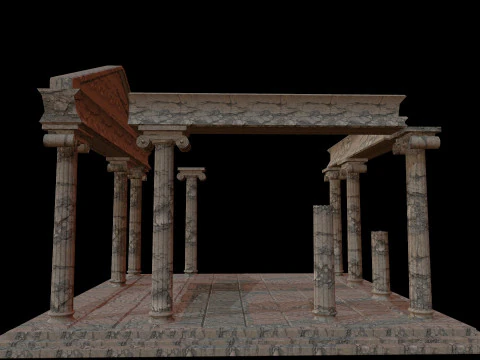Old Ionic Temple 3D Model