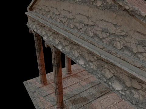 Old Ionic Temple 3D Model