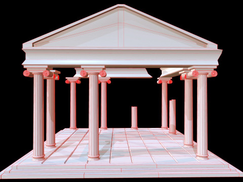 Old Ionic Temple 3D Model