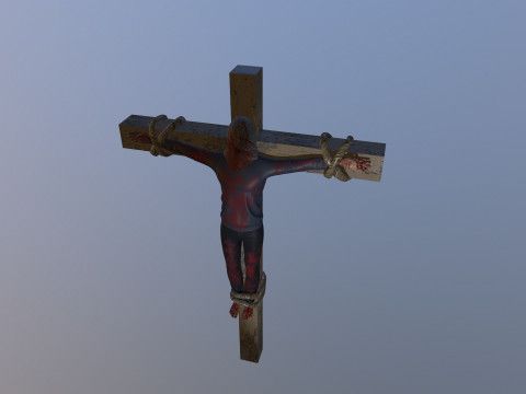 Crucified dead man Model 3D