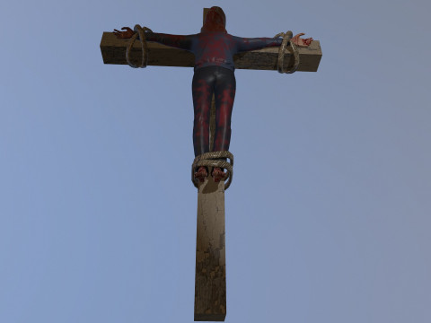 Crucified dead man Model 3D
