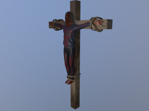Crucified dead man Model 3D