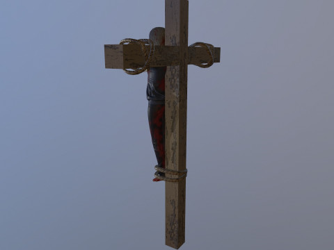 Crucified dead man Model 3D