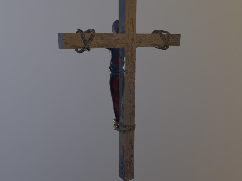 Crucified dead man Model 3D