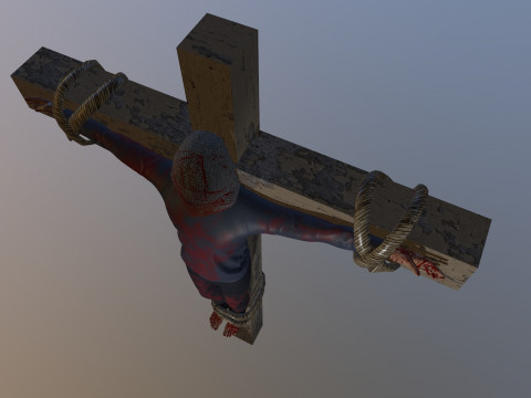 Crucified dead man Model 3D
