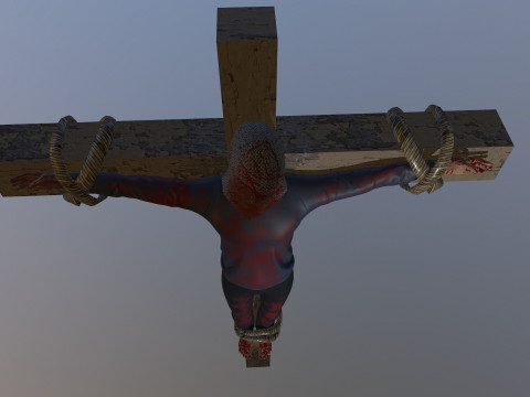 Crucified dead man Model 3D