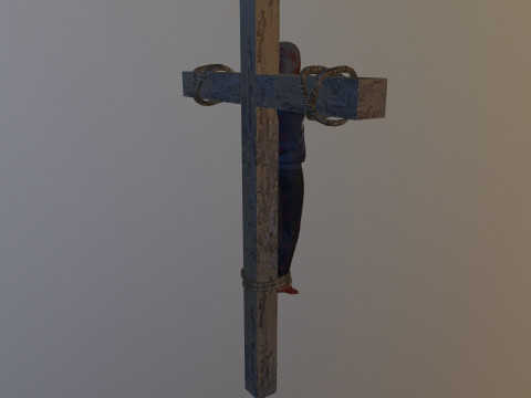 Crucified dead man Model 3D