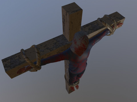 Crucified dead man Model 3D