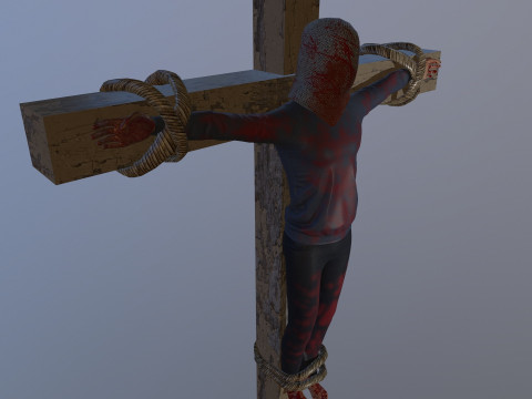 Crucified dead man Model 3D