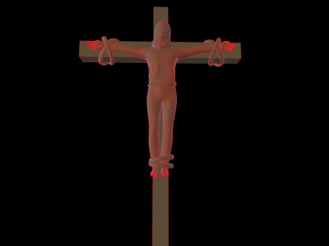 Crucified dead man Model 3D