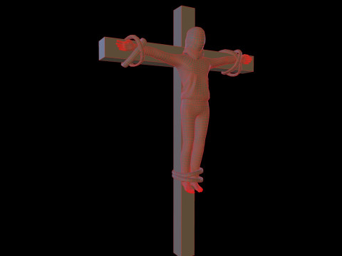 Crucified dead man Model 3D