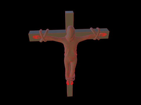 Crucified dead man Model 3D