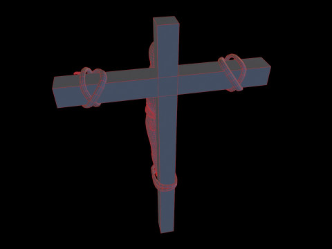 Crucified dead man Model 3D