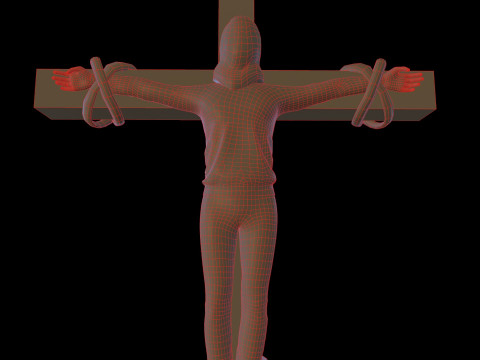 Crucified dead man Model 3D