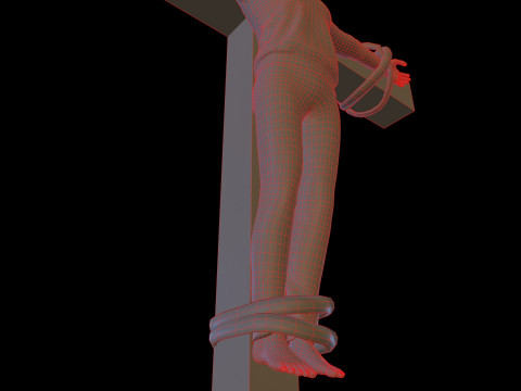 Crucified dead man Model 3D