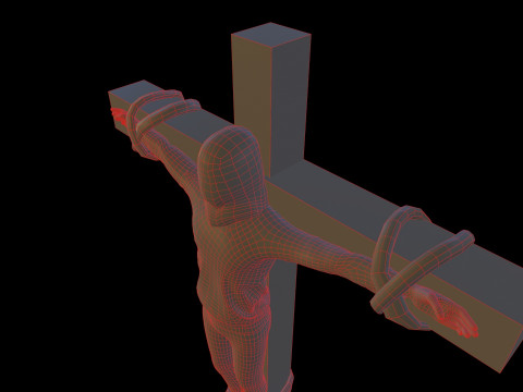 Crucified dead man Model 3D