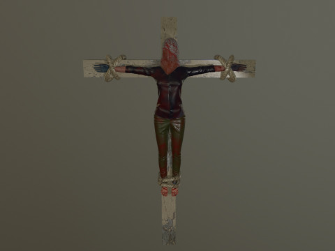 Crucified dead woman 3D Модель