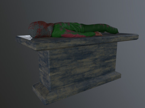 Mutilated Dead Man 3D Model