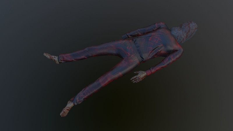 Dead Tortured Man Model 3D .c4d .max .obj .3ds .fbx .stl .blend 