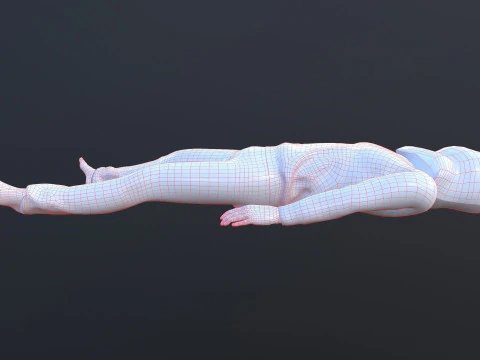 Dead Tortured Man 3D Model