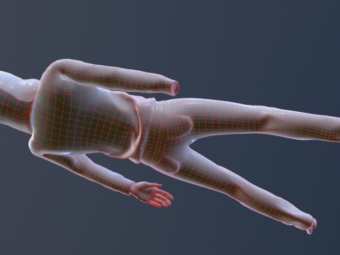 Dead Tortured Man Model 3D
