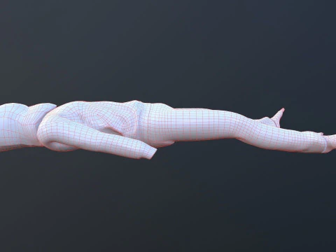 Dead Tortured Man 3D Model