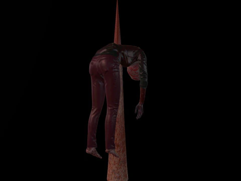 Dead tortured Man V2 3D Model