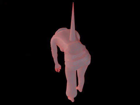 Dead tortured Man V2 3D Model