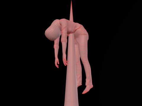 Dead tortured Man V2 3D Модель