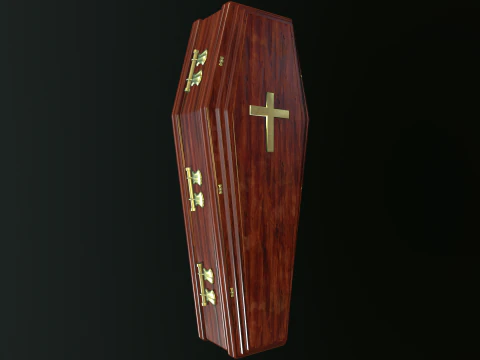 Coffin wooden casket 3D Model