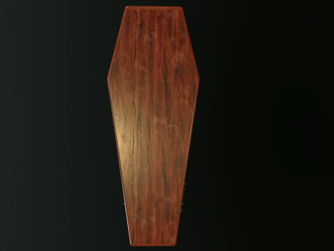 Coffin wooden casket 3D Model