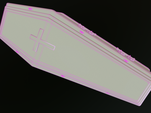 Coffin wooden casket Modèle 3D
