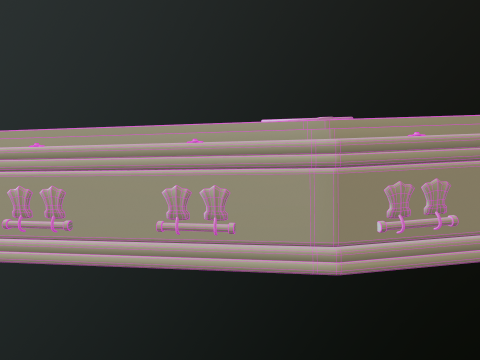 Coffin wooden casket Modèle 3D