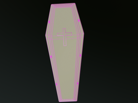 Coffin wooden casket Modèle 3D