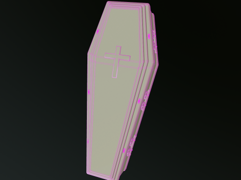 Coffin wooden casket Modèle 3D