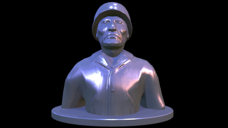 Statue Soldier 3D Модель .c4d .max .obj .3ds .fbx .stl .blend 