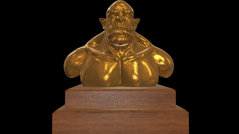 StaueOgre Model 3D .c4d .max .obj .3ds .fbx .stl .blend 
