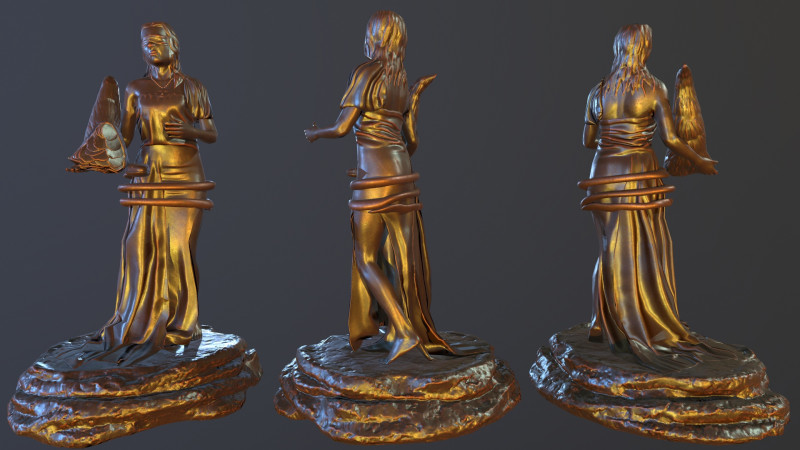 Statue Fortuna Modèle 3D .c4d .max .obj .3ds .fbx .stl .blend 