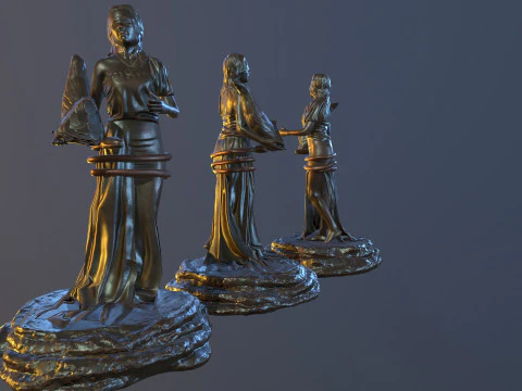 Statue Fortuna 3D Model