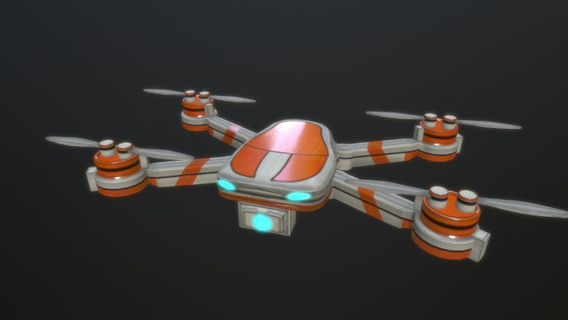 Drone Model 3D .c4d .max .obj .3ds .fbx .stl .blend 