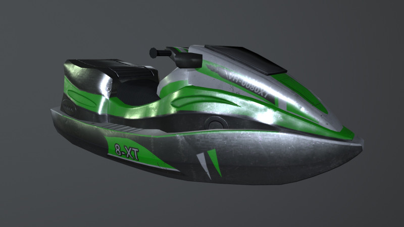 Water Scooter Model 3D .c4d .max .obj .3ds .fbx .stl .blend 