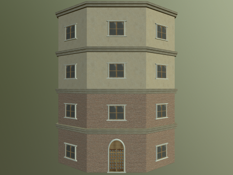 Pack Building European 3D Model