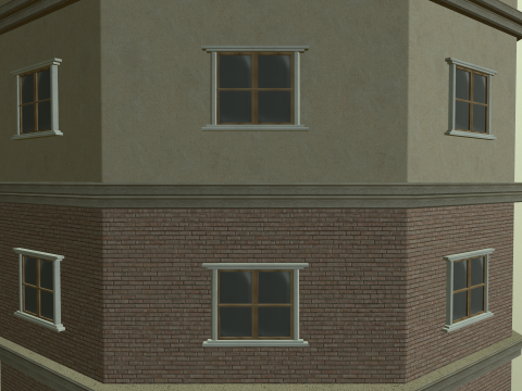 Pack Building European 3D 模型