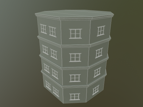 Pack Building European 3D 模型