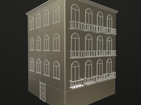 Pack Building European 3D 模型