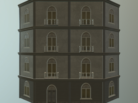 Pack Building European 3D 模型